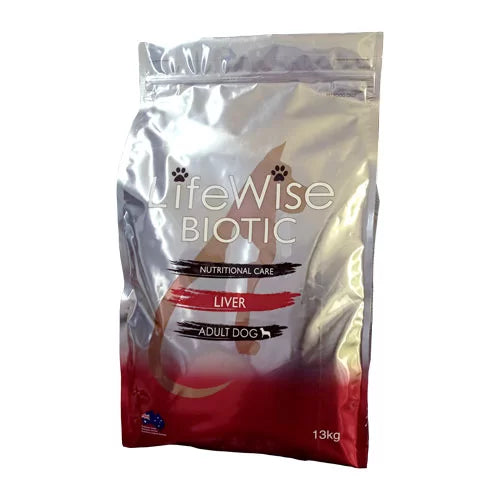 LifeWise Pet Food - Adult Dog - BIOTIC Liver - with chicken, barley, rice, egg & veg 13 KG bag