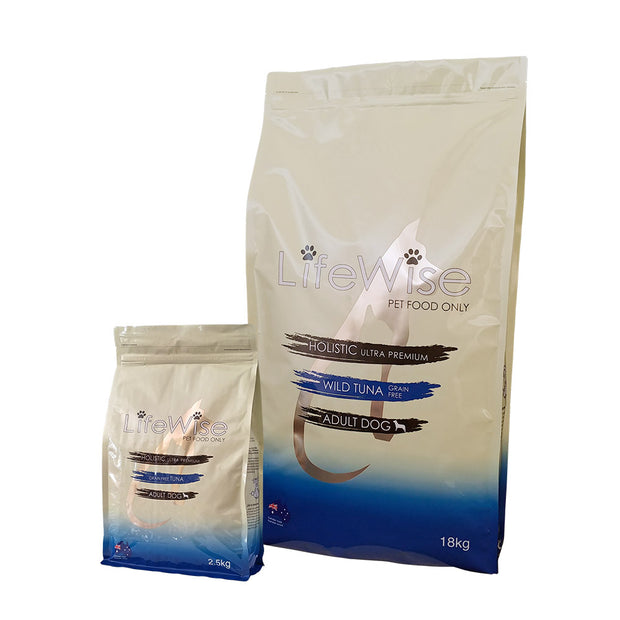 LifeWise Pet Food - Adult Dog - Wild Tuna with vegetables (gf) 2.5KG, 9KK and 18KG